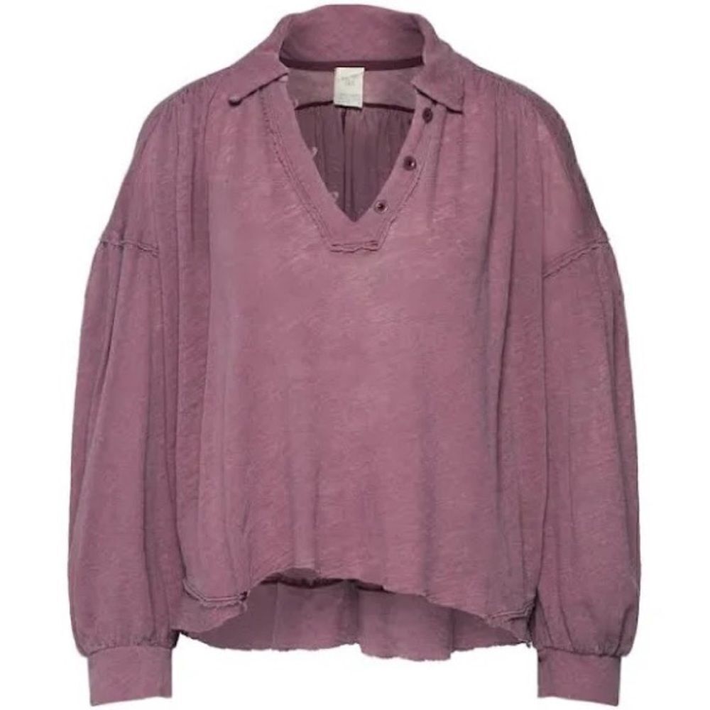 We the Free | Free People | Rush Hour Long Sleeve Top | Purple | S